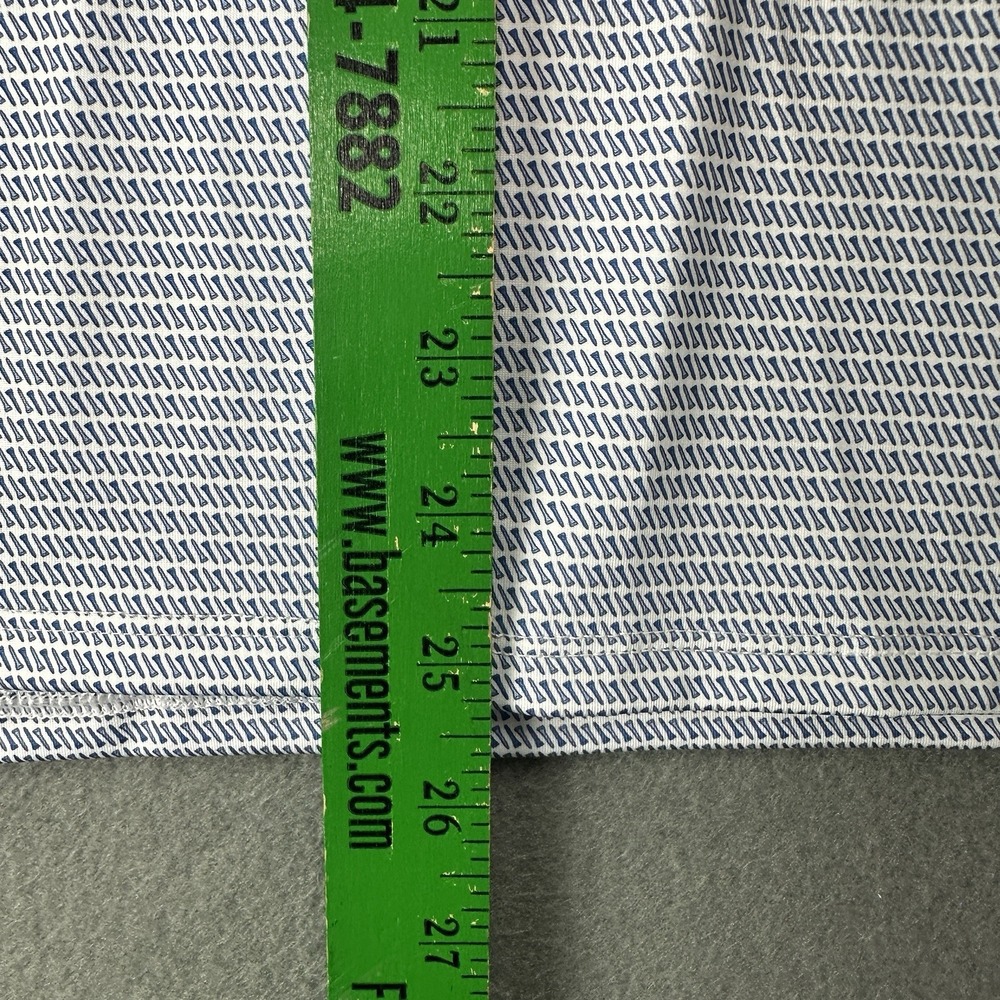 Vineyard Vines Polo Shirt Womens Medium Blue Geometric Performance Golf Stretch - Picture 5 of 8